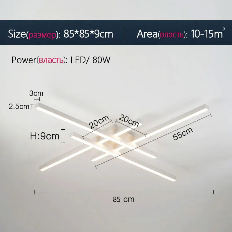 plafonnier Longue bande LED