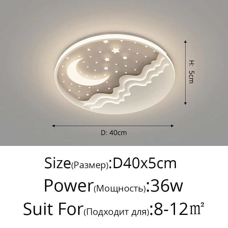 Modern Circular LED Chandelier Installed On The Ceiling, Interior Bedroom, Living Room Decorative Light, Creative Lighting