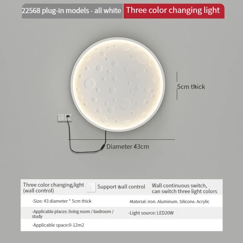 applique murale nordique moderne led rechargeable décorative