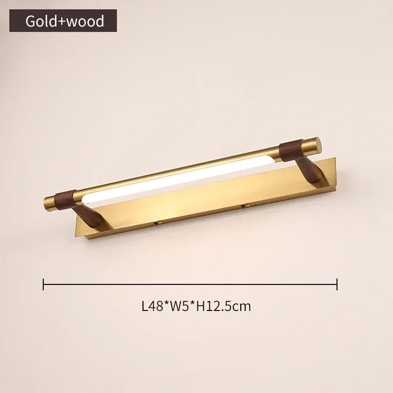applique led moderne en cuivre pour miroir avant