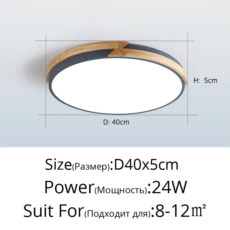 plafonnier led ultra-mince design nordique décoratif encastré