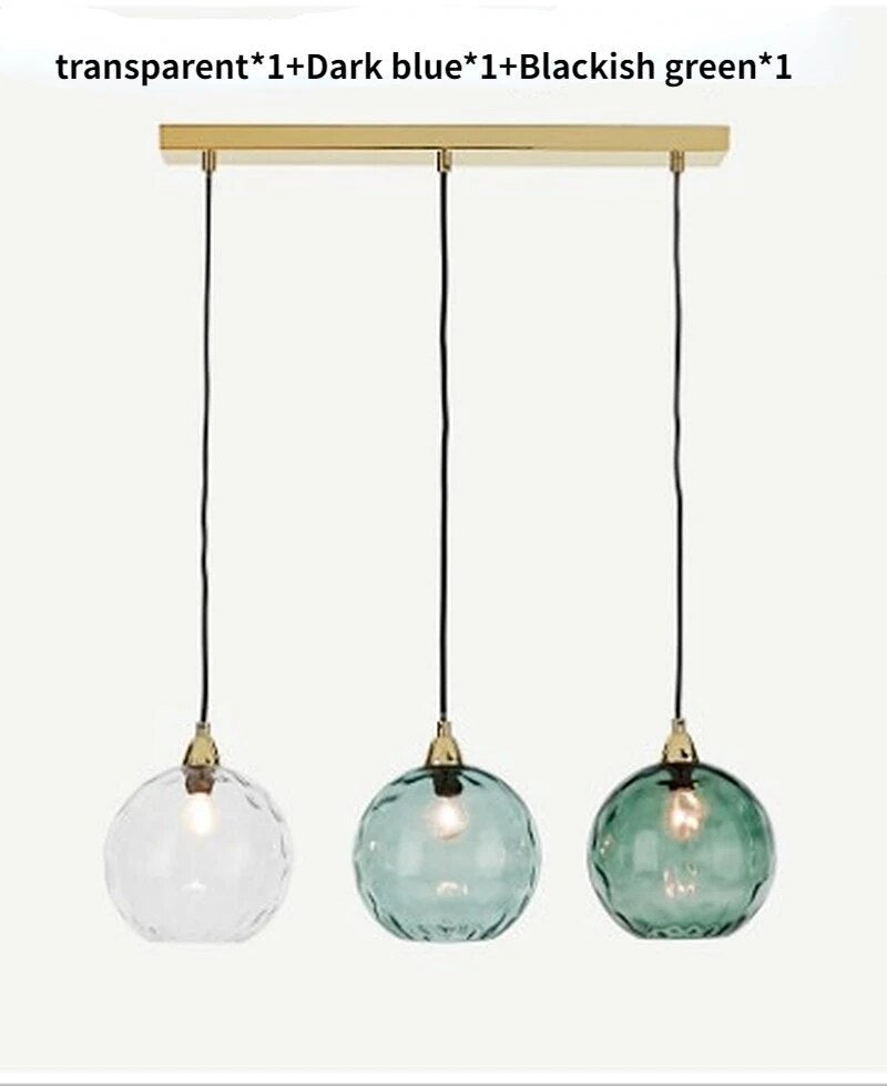 lustre verre coloré nordique moderne grain eau