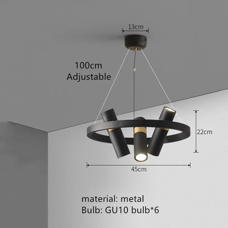 Kitchen Island Hanging Spotlight Living Room Pendant Lamp Ceiling Chandelier Suspension