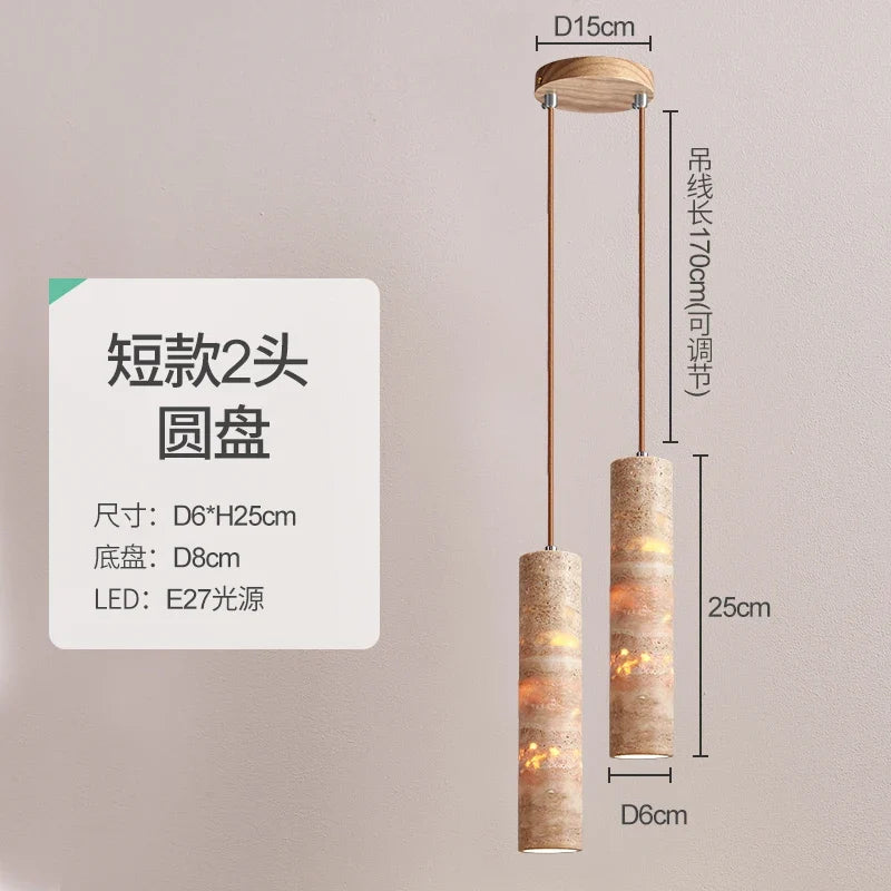 suspension design wabi-sabi en pierre pour ambiance moderne