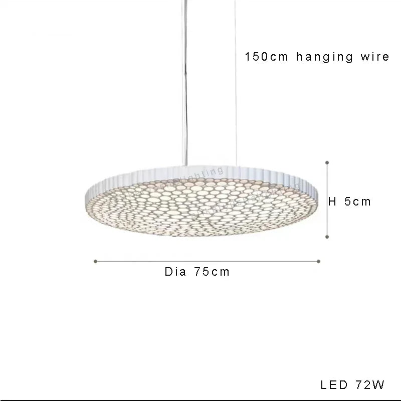 plafonnier led minimaliste en nid d'abeille créatif et élégant