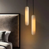 Suspension moderne en marbre naturel avec fil réglable en laiton