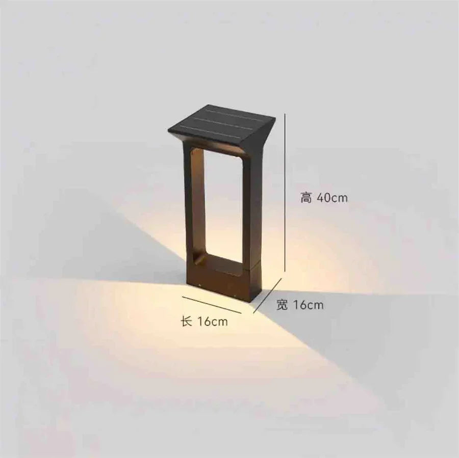 lampe solaire d'extérieur en aluminium pour éclairage de jardin
