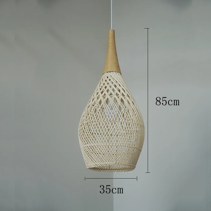 Suspension vintage d'Asie du Sud-Est Lampes en rotin de haute qualité Salle à manger Restaurant Cuisine Luminaires Loft Luminaires