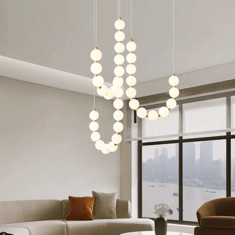 lustre français moderne en cuivre design bar lumière mode duplex simple