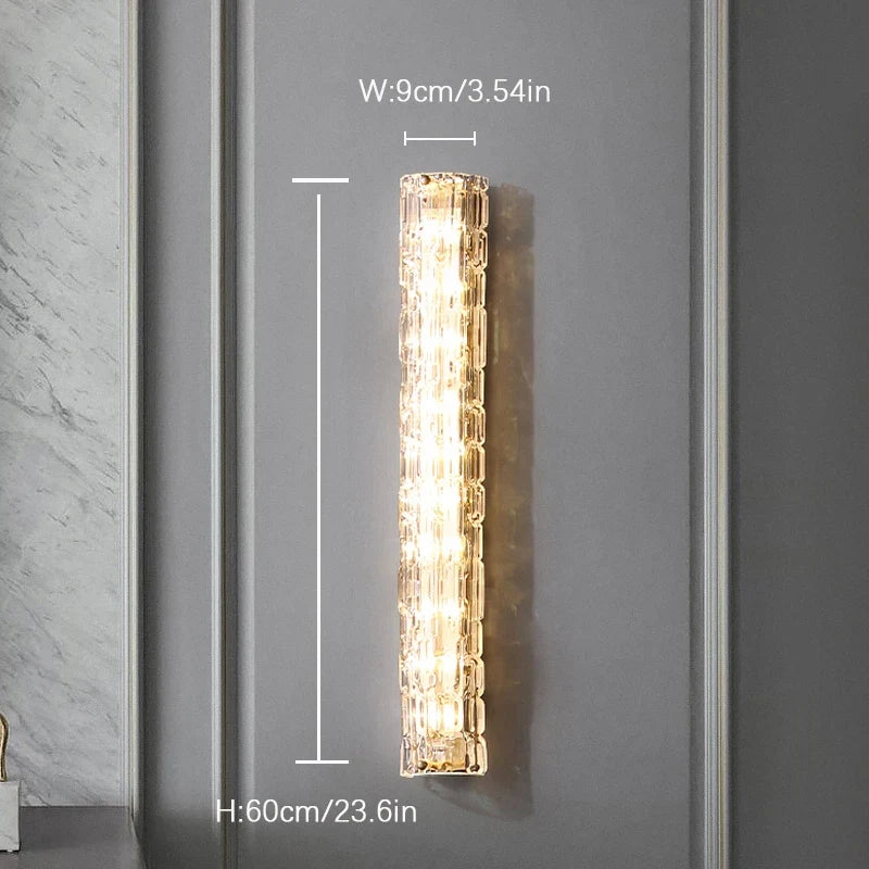 applique murale led en verre style italien moderne luxe