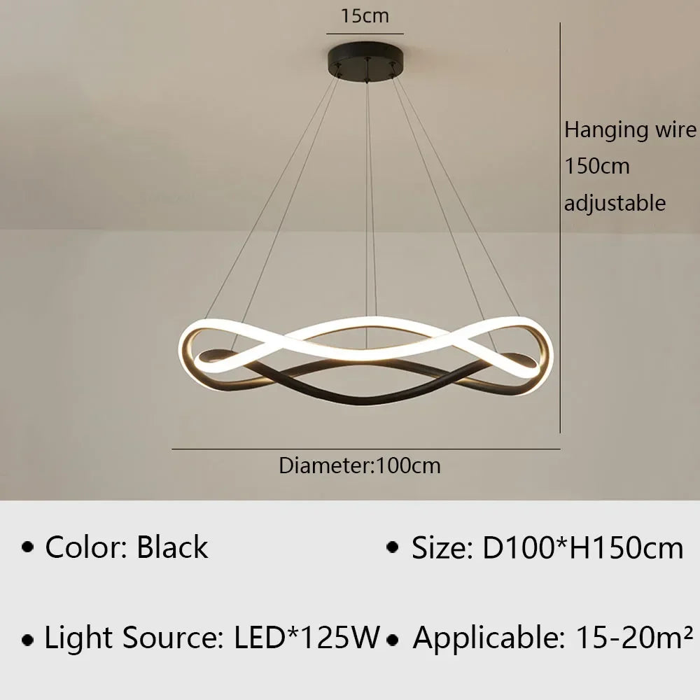 suspension LED design moderne idéale pour décoration intérieure