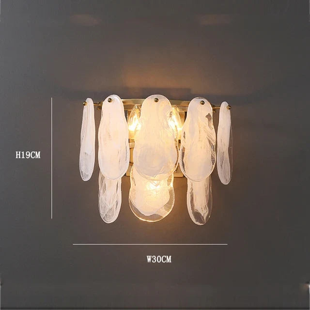 lustre moderne en verre givré doré design suspendu décoratif