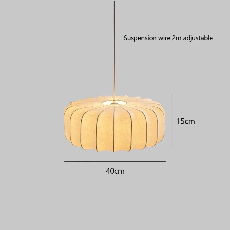 lustre créatif en soie pour éclairage de table rétro chinois