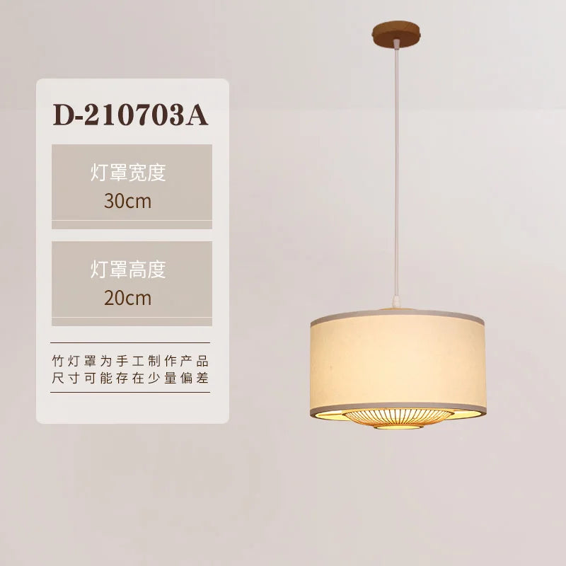 lustre en bambou style japonais pour intérieur zen