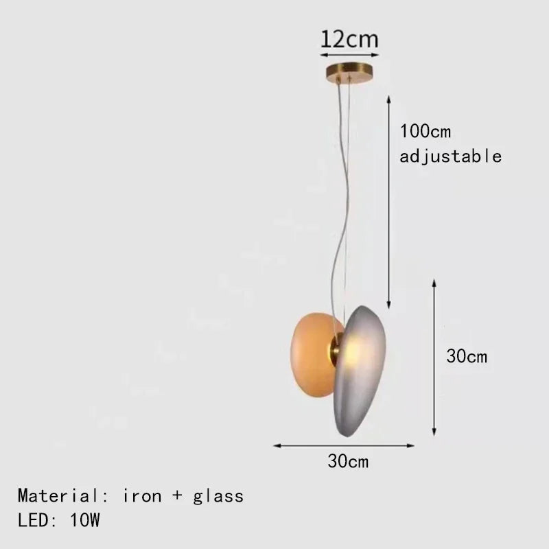 lustre nordique moderne en verre led pour décoration d'hôtel