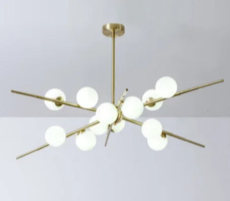 lustre moderne led en verre boule pour décoration maison