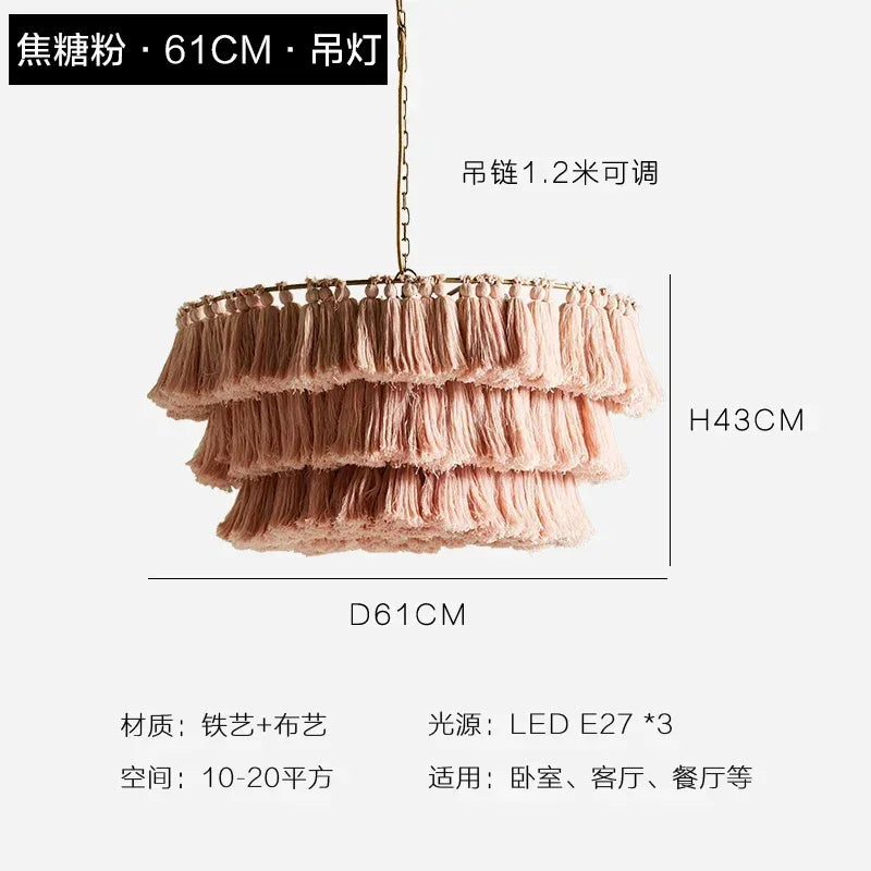 lustre bohème vintage tissé créatif pour intérieur élégant