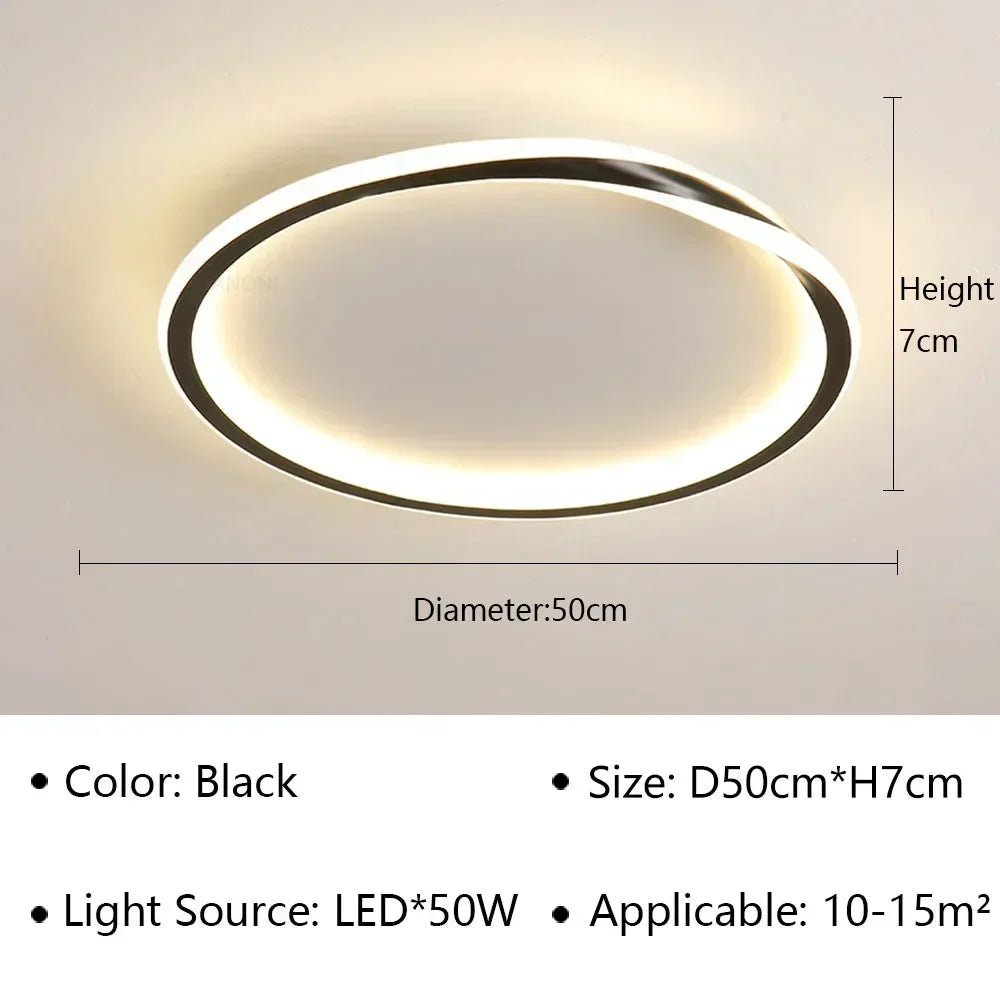 plafonnier moderne à leds pour décoration intérieure élégante