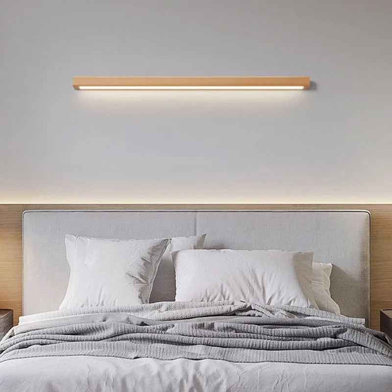 applique murale led en bois nordique à gradation
