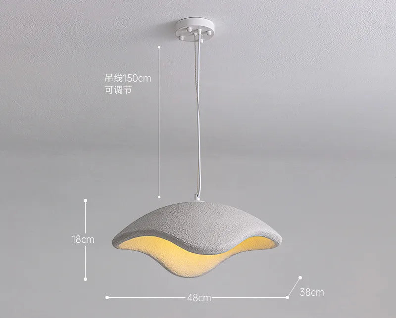 suspension lampe art moderne créatif nordique wabi sabi éclairage décoration