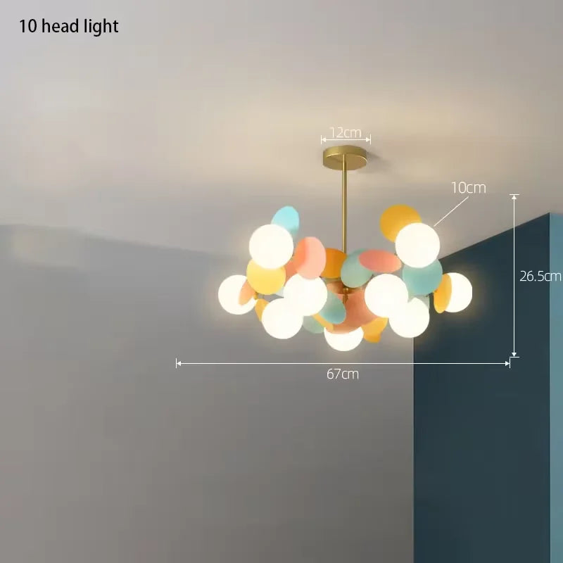 lustre moderne en verre design raisin doré luminaires suspendus