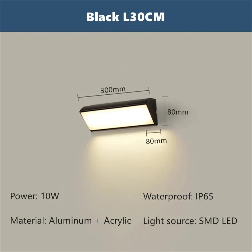 applique murale led minimaliste éclairage extérieur pour jardin et balcon