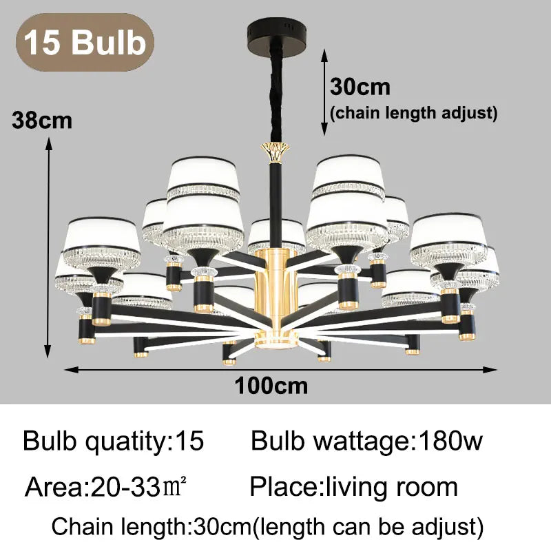 lustre moderne led design nordique pour intérieur élégant
