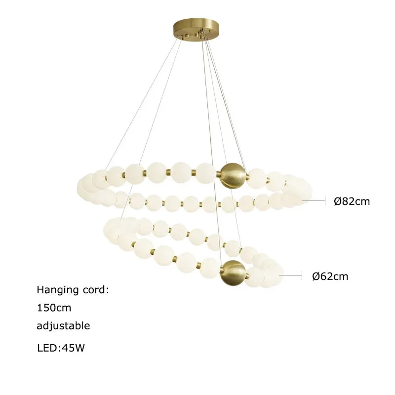 lustre led funky doré argenté pour éclairage intérieur décoratif