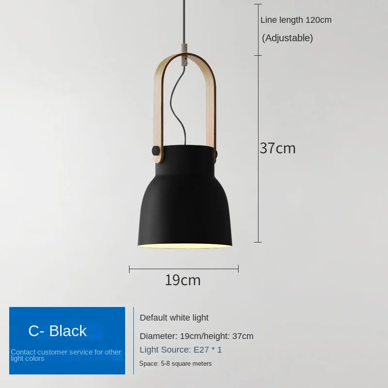 Nordique Loft LED fer suspension lumières Macaron Restaurant chambre chambre suspension lampe maison intérieur cuisine luminaires Luminaire