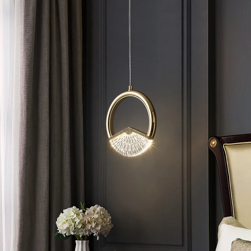 Lustre nordique ovale en cristal LED