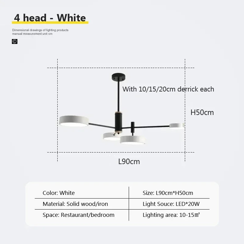 lustre à led nordique pour décoration intérieure moderne