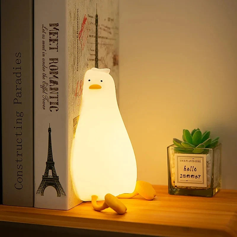 veilleuse canard en silicone rechargeable usb dimmable cadeau anniversaire