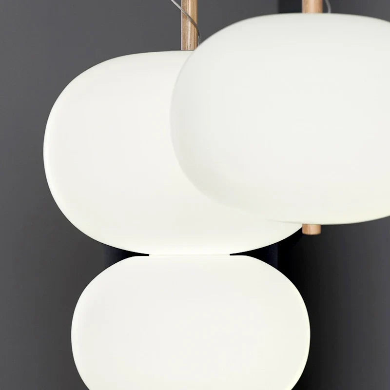 Kobuc Design nordique salon suspension avec grande boule ronde abat-jour en verre créatif bois lustre salle à manger chevet