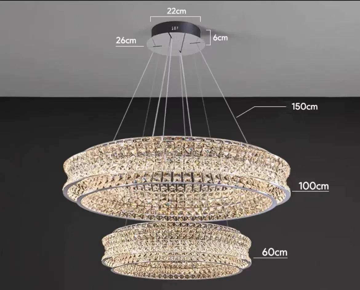 lustre de luxe en cristal pour restaurant bar et hôtel intérieur