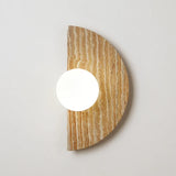 applique murale vintage demi-cercle en pierre naturelle avec led