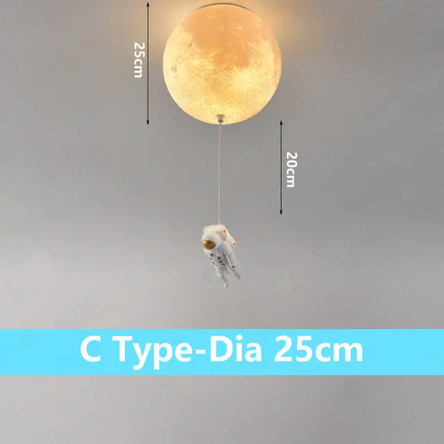 plafonnier lunaire décoratif avec astronaute idéal pour chambre