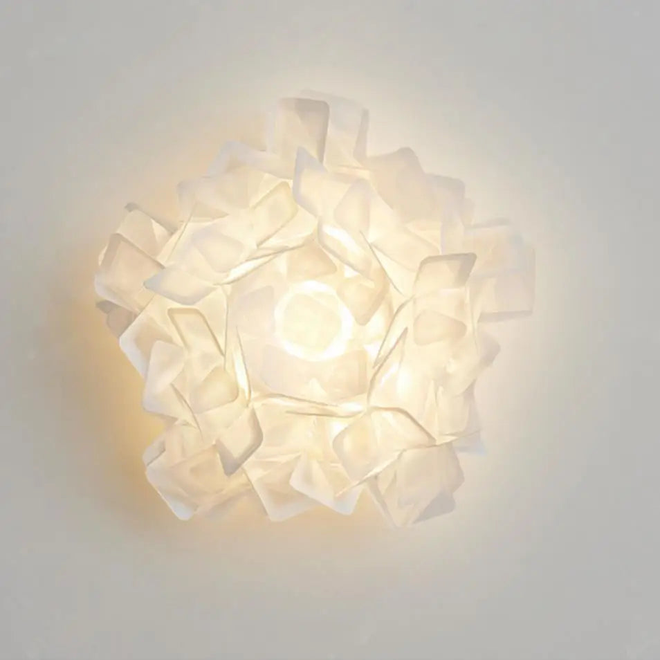 applique murale led acrylique romantique fleur blanche moderne