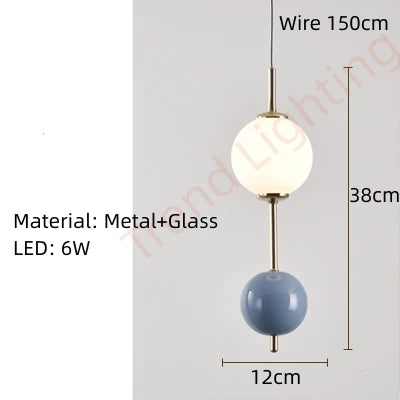 suspension led en verre avec fil réglable 4000k