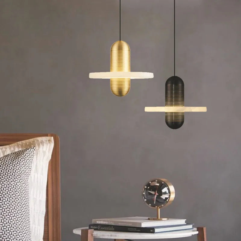 lustre en marbre naturel design nordique pour intérieur élégant