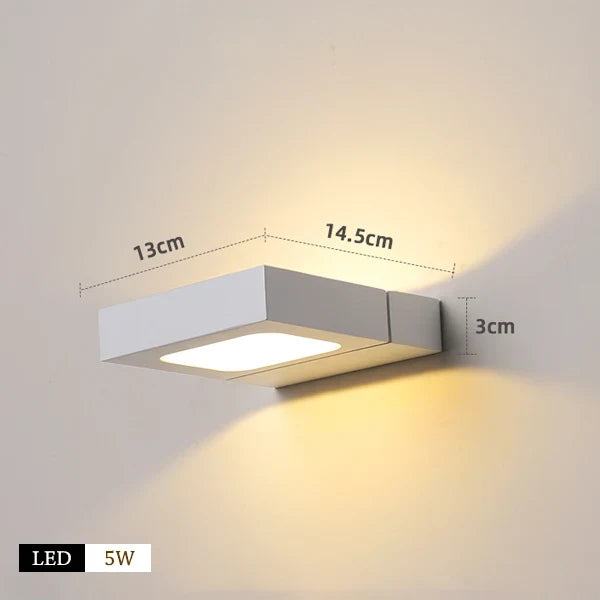 applique murale led moderne rotative pour décoration intérieure