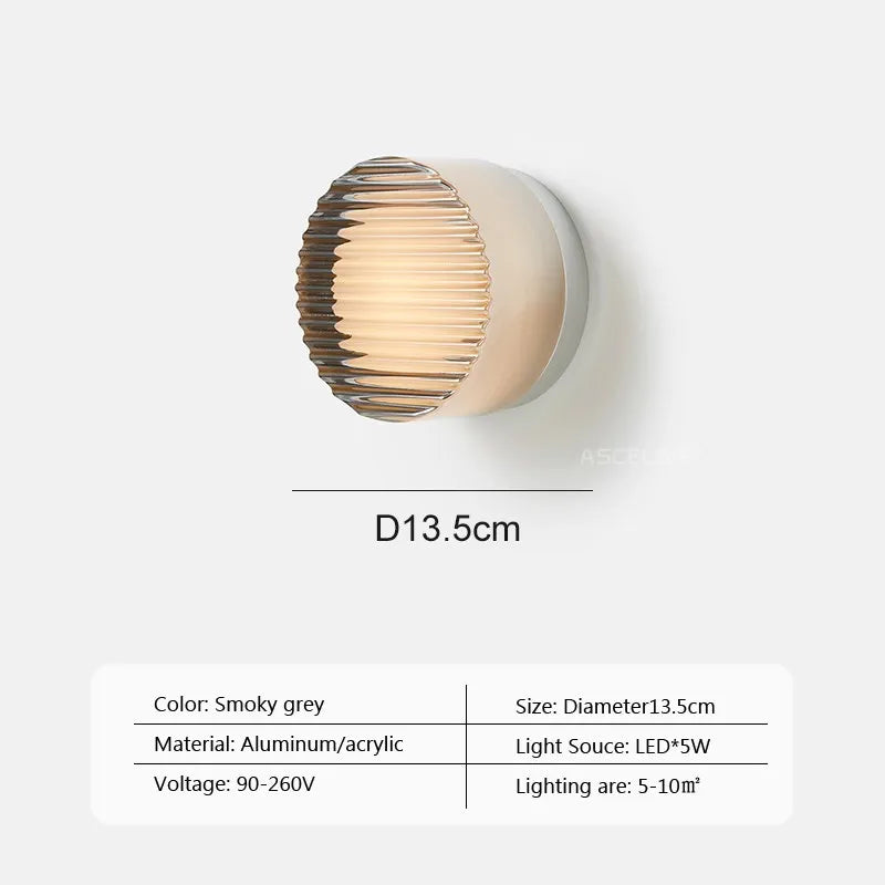 Applique murale LED moderne en gelée d'ambre