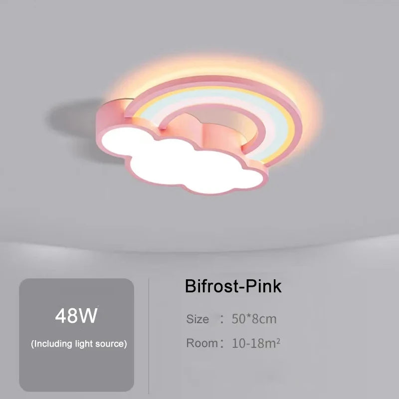 plafonnier dessin animé nuages arc-en-ciel pour enfants garçon fille