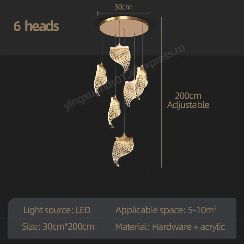 lustre led suspendu pour éclairage moderne intérieur