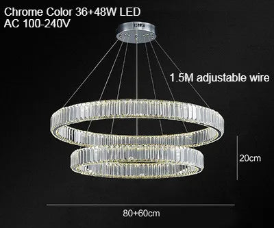 lustre moderne en cristal design haut de gamme élégant et raffiné