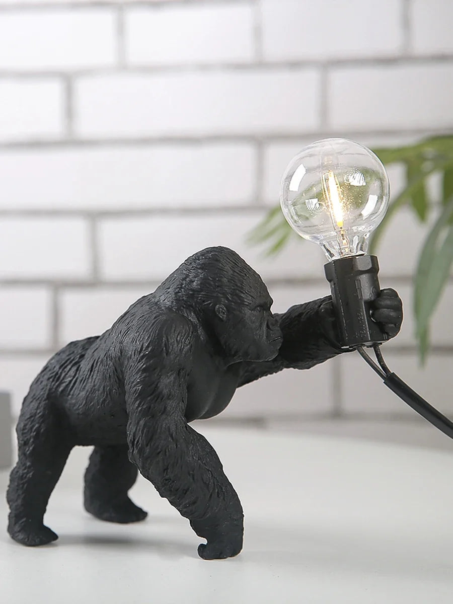 lampe à poser nordique king kong en résine personnalisable animaux