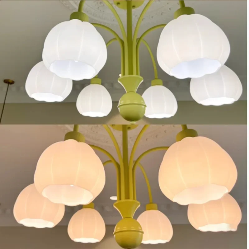 lustre abat-jour citrouille moderne 2023 en verre pour décoration maison
