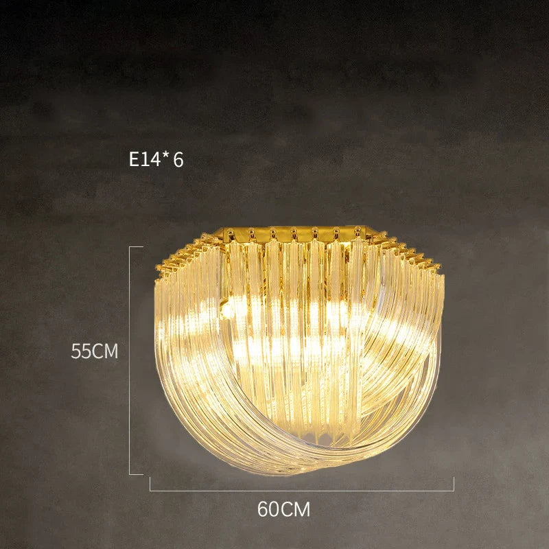 lustre led en verre design moderne pour restaurant ou hôtel