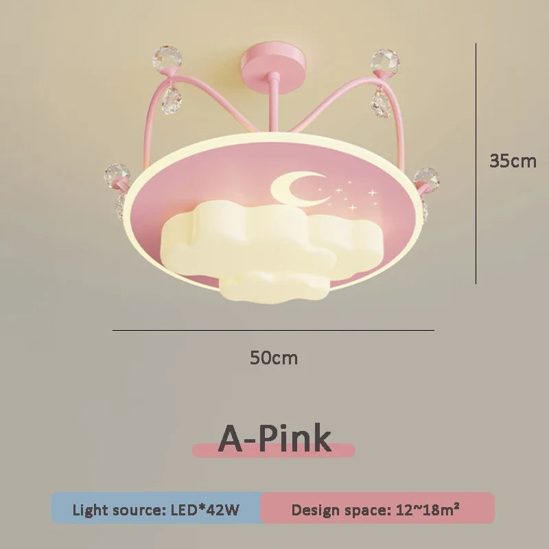 lampe créative en cristal pour chambre de princesse moderne