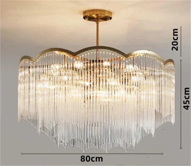 lustre en cristal moderne design luxe pour intérieur