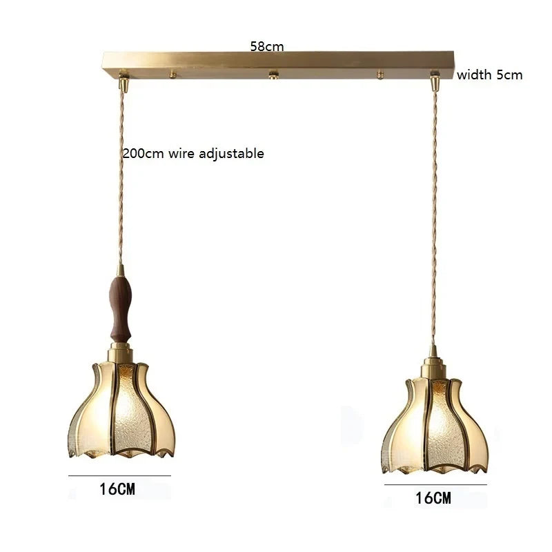 iwhd suspension moderne en cuivre verre led décorative